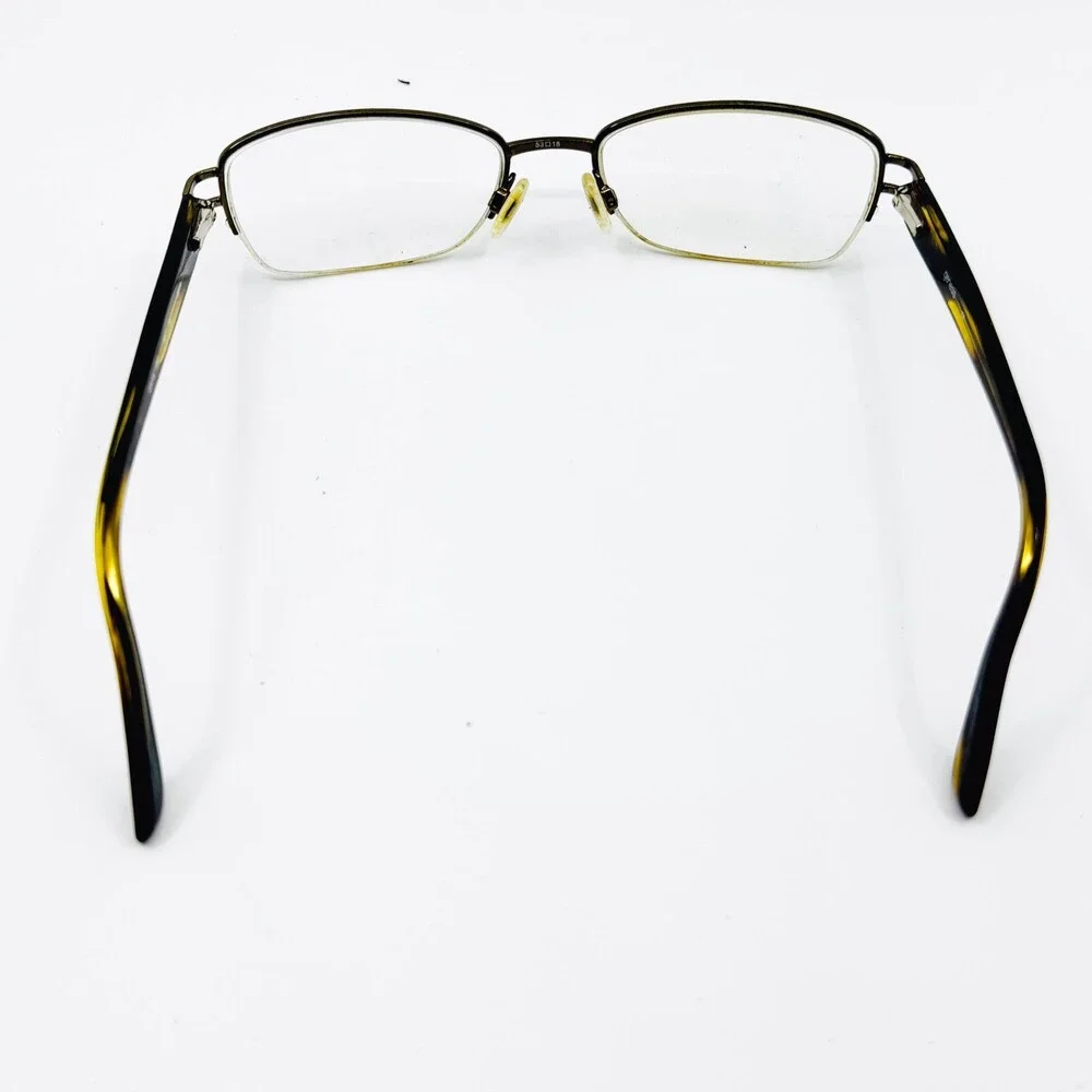 Genesis Eyeglasses Mens Brown Tortoise Half Rim G5016 53-18-135